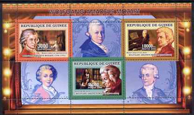 Guinea - Conakry 2006 Mozart perf sheetlet containing 3 values unmounted mint Yv 2694-96