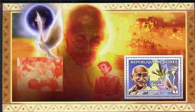 Guinea - Conakry 2006 The Humanitarians perf s/sheet #2 containing 1 value (Gandhi) unmounted mint Yv 332