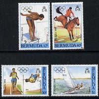 Bermuda 1984 Los Angeles Olympic Games set of 4 (Swimming, Athletics, Equestrian & Sailing) unmounted mint, SG 478-81