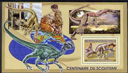 Guinea - Conakry 2006 Centenary of Scouting perf s/sheet #01 containing 1 value (Dinosaurs) unmounted mint Yv 337