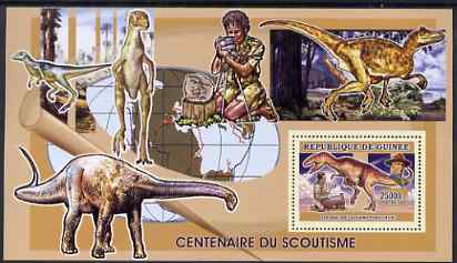 Guinea - Conakry 2006 Centenary of Scouting perf s/sheet #02 containing 1 value (Dinosaurs) unmounted mint Yv 338