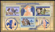 Guinea - Conakry 2006 Centenary of Scouting perf sheetlet #02 containing 3 values (Owls) unmounted mint Yv 2706-08