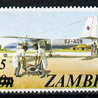 Zambia 1985 5k on 50n Flying Doctor Service unmounted mint, SG 424*