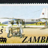 Zambia 1985 5k on 50n Flying Doctor Service unmounted mint, SG 424*