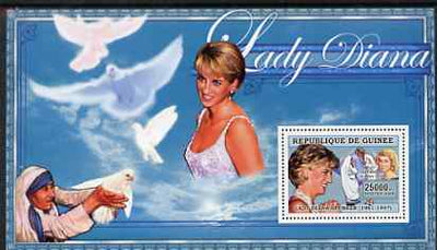 Guinea - Conakry 2006 Princess Diana perf s/sheet #07 containing 1 value (with Mother Teresa) unmounted mint Yv 349