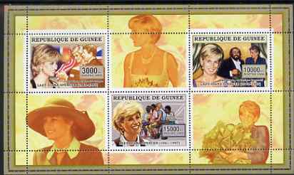 Guinea - Conakry 2006 Princess Diana perf sheetlet #4 containing 3 values unmounted mint Yv 2718-20