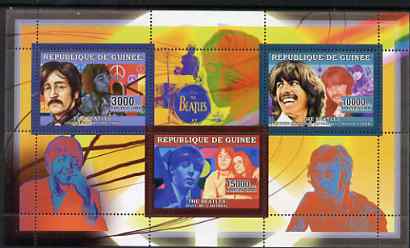 Guinea - Conakry 2006 The Beatles perf sheetlet containing 3 values unmounted mint Yv 2721-22