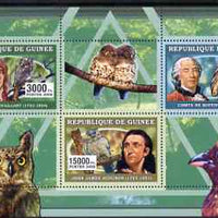 Guinea - Conakry 2006 Ornithologusts (Birds) perf sheetlet containing 3 values unmounted mint Yv 2727-29