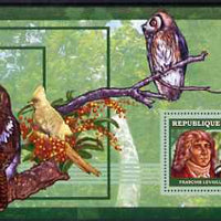 Guinea - Conakry 2006 Ornithologusts (Birds) perf s/sheet #1 containing 1 value (Levaillant) unmounted mint Yv 361