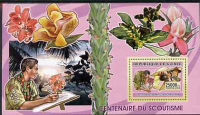 Guinea - Conakry 2006 Centenary of Scouting perf s/sheet #07 containing 1 value (Orchids) unmounted mint Yv 370