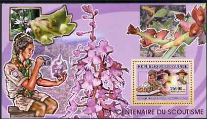 Guinea - Conakry 2006 Centenary of Scouting perf s/sheet #08 containing 1 value (Orchids) unmounted mint Yv 371