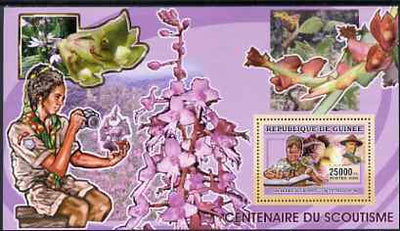 Guinea - Conakry 2006 Centenary of Scouting perf s/sheet #08 containing 1 value (Orchids) unmounted mint Yv 371