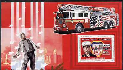 Guinea - Conakry 2006 Fire Trucks & Fire Fighters perf s/sheet #1 containing 1 value (Chief Nigro) unmounted mint Yv 373