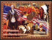 St Thomas & Prince Islands 2007 US Presidents #01 George Washington perf s/sheet containing 1 value unmounted mint