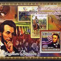 St Thomas & Prince Islands 2007 US Presidents #16 Abraham Lincoln perf s/sheet containing 1 value unmounted mint