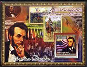 St Thomas & Prince Islands 2007 US Presidents #16 Abraham Lincoln perf s/sheet containing 1 value unmounted mint