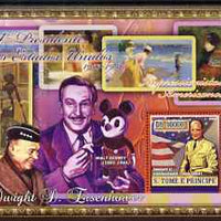 St Thomas & Prince Islands 2007 US Presidents #34 Dwight D Eisenhower perf s/sheet containing 1 value unmounted mint