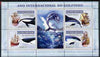 Guinea - Bissau 2007 International Dolphin Year - Tall Ships perf sheetlet containing 4 values & 2 labels unmounted mint