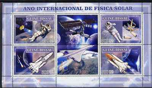Guinea - Bissau 2007 International Space Year (Concorde & Shuttle) perf sheetlet containing 4 values & 2 labels unmounted mint