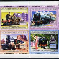 Guinea - Conakry 2006 Steam Trains perf sheetlet containing 4 values unmounted mint