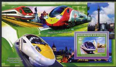 Guinea - Conakry 2006 High Speed Trains large perf s/sheet containing 1 value (Alaris) unmounted mint