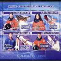 Guinea - Bissau 2007 Space Shuttle Columbia perf sheetlet containing 4 values unmounted mint, Yv 2286-89