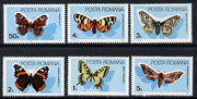 Rumania 1985 Butterflies set of 6 unmounted mint, Mi 4159-64