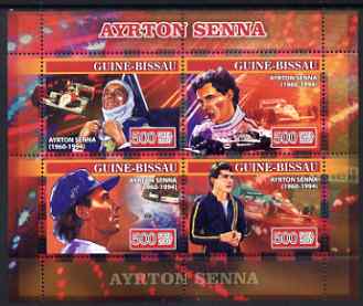 Guinea - Bissau 2007 Ayrton Senna perf sheetlet containing 4 values unmounted mint, Yv 2294-97