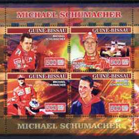 Guinea - Bissau 2007 Michael Schumacher perf sheetlet containing 4 values unmounted mint, Yv 2298-2301