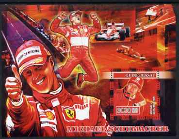 Guinea - Bissau 2007 Michael Schumacher perf s/sheet containing 1 value unmounted mint, Yv 339