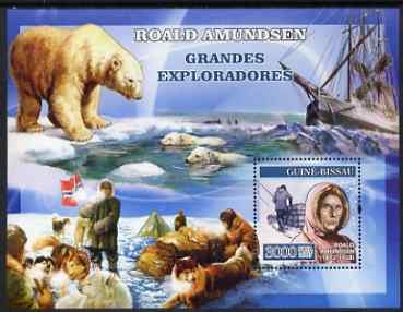 Guinea - Bissau 2007 Explorers #1 perf s/sheet containing 1 value (Amundsen) unmounted mint, Yv 340