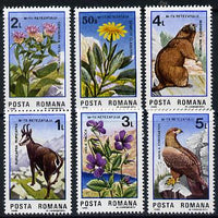 Rumania 1985 Retezat National Park set of 6 (Flowers, Animals, Eagle) unmounted mint Mi 4172-77