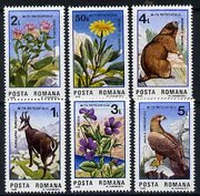 Rumania 1985 Retezat National Park set of 6 (Flowers, Animals, Eagle) unmounted mint Mi 4172-77