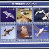 Mozambique 2002 Sea Gull perf sheetlet containing 6 values unmounted mint Yv 2240-45