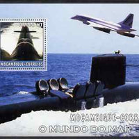 Mozambique 2002 Submarines perf s/sheet containing 1 value (with Concorde) unmounted mint Yv 135