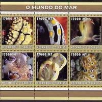 Mozambique 2002 Nudibranches (Sea slugs) perf sheetlet containing 6 values unmounted mint Yv 2192-97