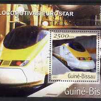 Guinea - Bissau 2001 Locomotives - Eurostar perf s/sheet containing 1 value unmounted mint Mi Bl 362