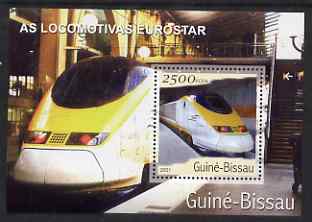 Guinea - Bissau 2001 Locomotives - Eurostar perf s/sheet containing 1 value unmounted mint Mi Bl 362
