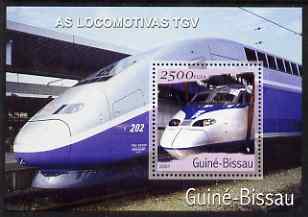 Guinea - Bissau 2001 Locomotives - TGV perf s/sheet containing 1 value unmounted mint Mi Bl 363