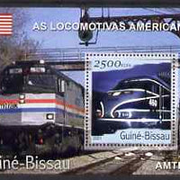 Guinea - Bissau 2001 Locomotives - Amtrak perf s/sheet containing 1 value unmounted mint Mi Bl 357