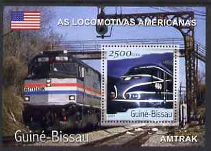 Guinea - Bissau 2001 Locomotives - Amtrak perf s/sheet containing 1 value unmounted mint Mi Bl 357