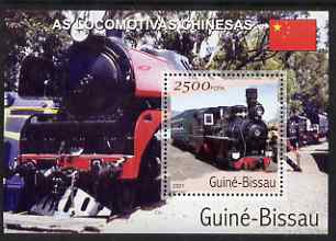 Guinea - Bissau 2001 Locomotives - Chinese perf s/sheet containing 1 value unmounted mint Mi Bl 360