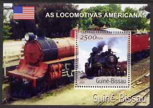 Guinea - Bissau 2001 Locomotives - American perf s/sheet containing 1 value unmounted mint Mi Bl 356