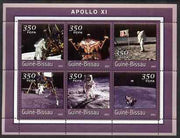 Guinea - Bissau 2001 Apollo 11 perf sheetlet containing 6 values (350 FCFA) unmounted mint Mi 1785-90