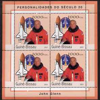 Guinea - Bissau 2001 John Glenn perf sheetlet containing 4 values unmounted mint Mi 1971