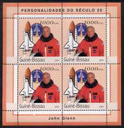 Guinea - Bissau 2001 John Glenn perf sheetlet containing 4 values unmounted mint Mi 1971