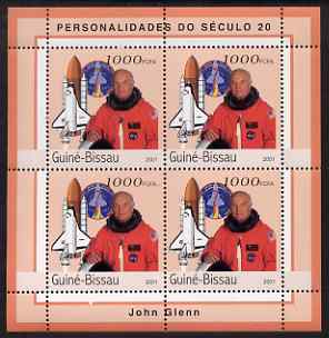 Guinea - Bissau 2001 John Glenn perf sheetlet containing 4 values unmounted mint Mi 1971