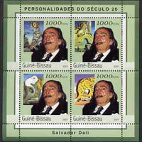 Guinea - Bissau 2001 Salvador Dali perf sheetlet containing 4 values unmounted mint Mi 1976-79