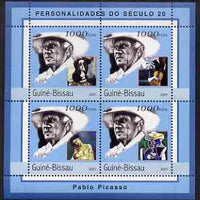 Guinea - Bissau 2001 Pablo Picasso perf sheetlet containing 4 values unmounted mint Mi 1972-75