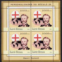 Guinea - Bissau 2001 Henri Dunant perf sheetlet containing 4 values unmounted mint Mi 1958
